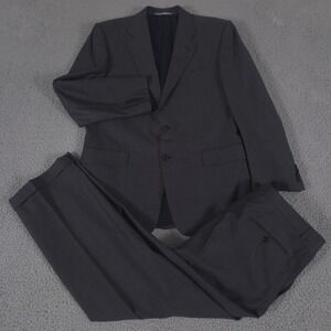 Hickey Freeman 2-Piece Suit Mens 42R Pants 34x30 Gray Twill Trousers Blazer